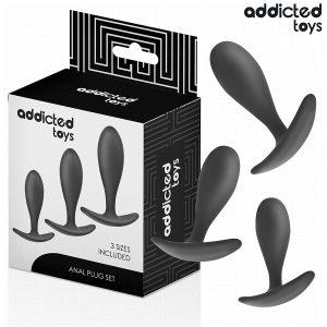 ADDICTED TOYS - SET OF 3 ANAL PLUG SILICONE MODEL 2