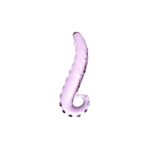 6″ Lick-it Textured Glass Tongue Shaped Dildo