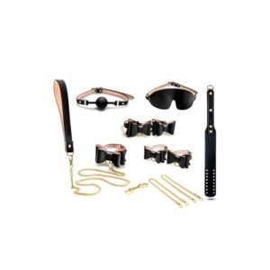 Blush Temptasia Safe Word Vegan Leather 10 Piece Bow Tie Detail Bondage Kit with Locking Suitcase