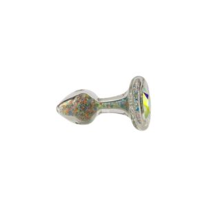 Crystal Delights Sparkle Glow In The Dark Glass Butt Plug