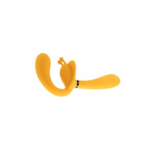 Evolved Monarch Rechargeable Silicone Multifunction Vibrating Three Motor Strapless Strap-On Double Dildo