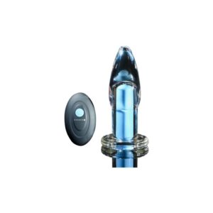 Gender X Electric Blue Rechargeable Vibrating Remote Control Teardrop Butt Plug