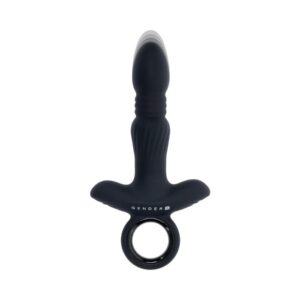 Gender X Slayer Rechargeable Silicone Thrusting Anal Vibe With Finger Grip Ring