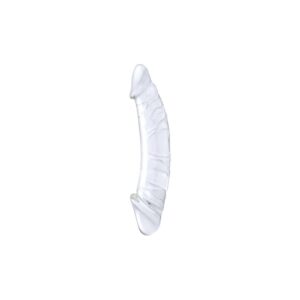 Glas Handmade 10.5″ Girthy Realistic Glass Double Dildo with Veins