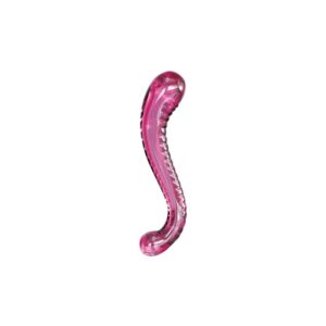 Icicles No. 69 Textured Curved Glass Dildo